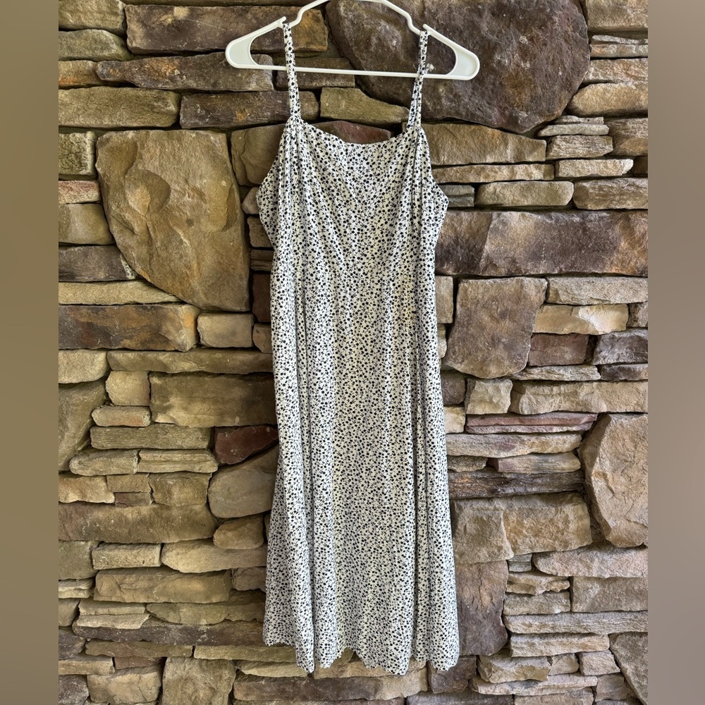 GAP MIDI floral dress, navy blue and white, size M